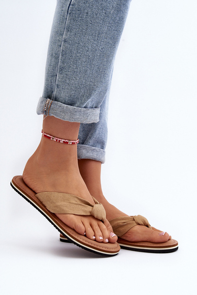 Жіночі шльопанці Big Star LL274623 Бежеві