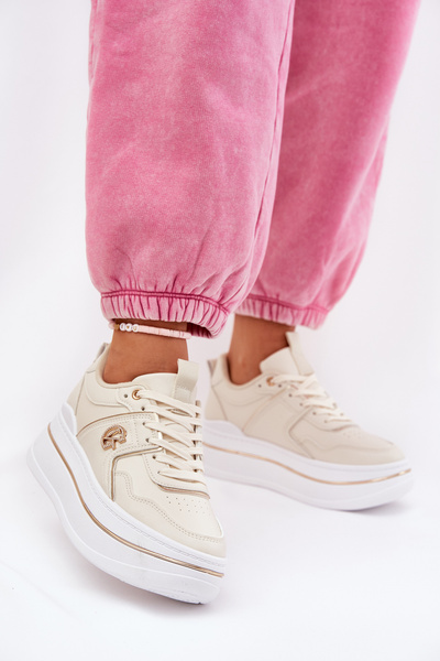 Жіноче Спортивне Взуття На Платформі Бежеве Caldeno