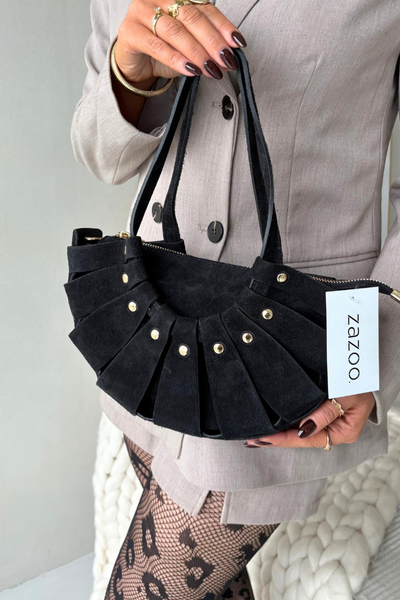 Сумка з натурального замші чорна Marivane