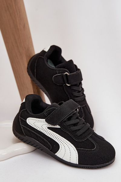 Дитяче Спортивне Взуття З Липучкою Чорно-Біле Perrin