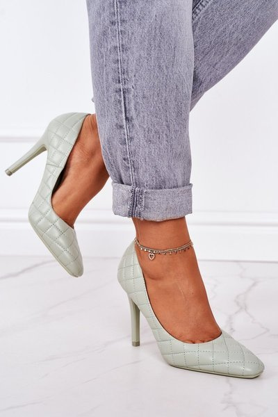 Елегантні стьобані туфлі Green Rosanna