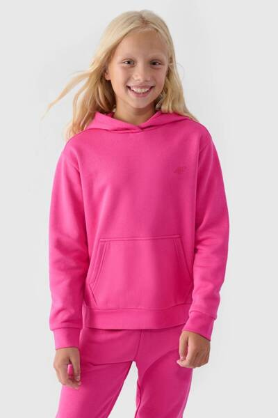 Толстовка-пуловер для дівчаток, гладкий фіолетовий 4F 4FJWMM00TSWSF1316-51S