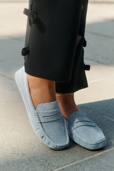 Замшеві Жіночі Мокасини Big Star RR274943 Сині