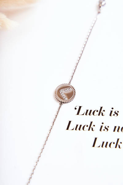 Жіночий знаменитий браслет з орнаментом і срібним фіанітом