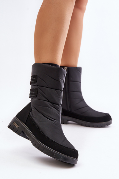 Жіночі зимові черевики на блискавці Progress PROGJ-21-16 Чорні