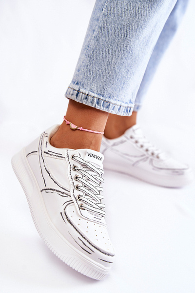 Жіноче низьке спортивне взуття білого кольору Solveig