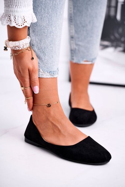 Жіночі чорні замшеві балетки Lasota