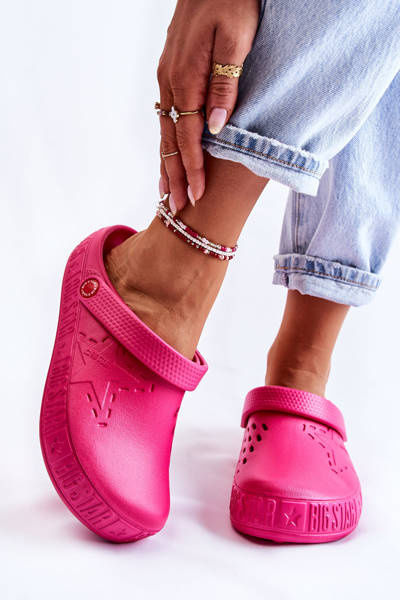 Жіночі світлі тапочки Big Star II275007 Фуксія