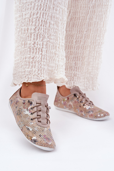 Жіночі Черевики З Природної Шкіри З Малюнком Artiker 56C2689 Бежеві