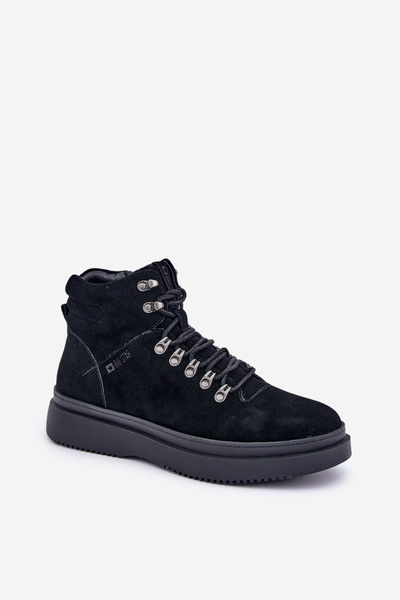 Чоловічі замшеві утеплені чоботи Big Star OO174187 Чорні