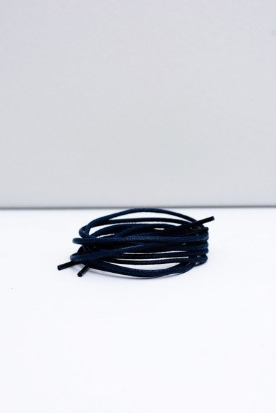 Вощені тонкі шнурки Corbby Navy Blue