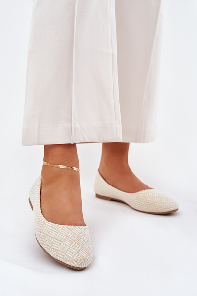 Жіночі Плоскі Балерини З Блискітками Золоті Tatorelis