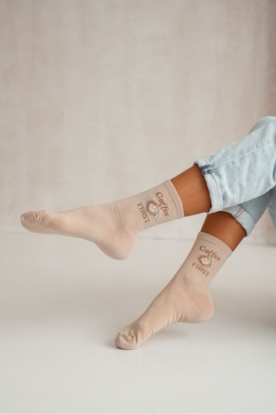 Жіночі носки Coffee FIRST Бежеві