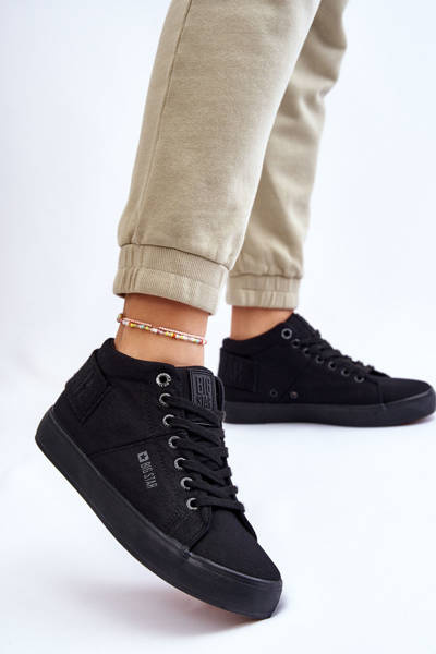 Жіночі класичні високі кросівки Big Star LL274001 Чорні