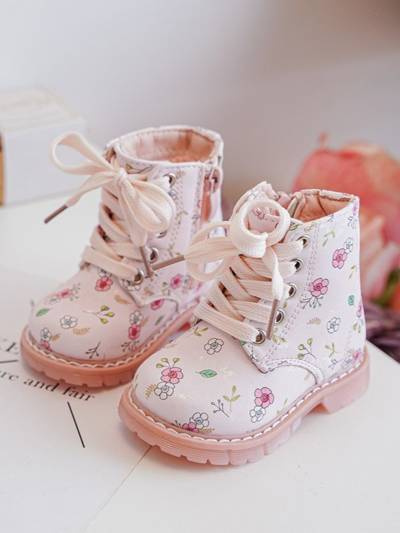 Дитячі утеплені чоботи на блискавці, рожеві Dolida