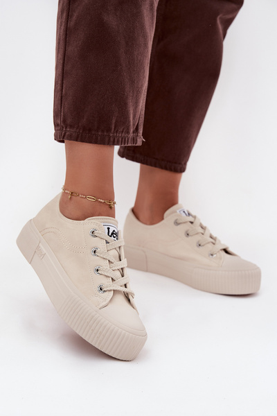Жіночі кросівки на платформі LEE ISLA C WOMEN LOW 50253001.35E Бежеві