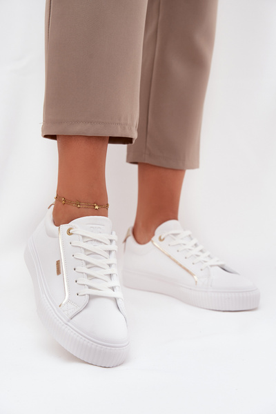 Жіночі Кросівки З Еко Шкіри Big Star SS274026 Біло-Золоті