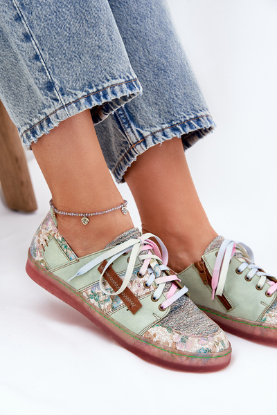 Шкіряні Жіночі Черевики Maciejka 06791-09 Світло-зелені