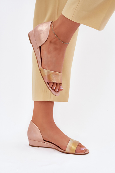 Шкіряні сандалі Maciejka 01971-72 рожеве золото