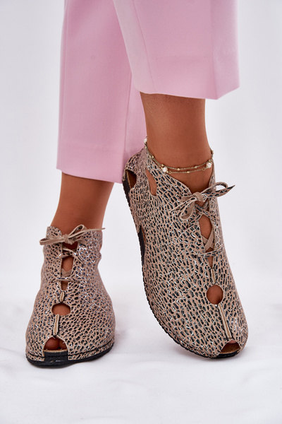 Візерункові Шкіряні Ботильйони Maciejka 03426-49 Пантера