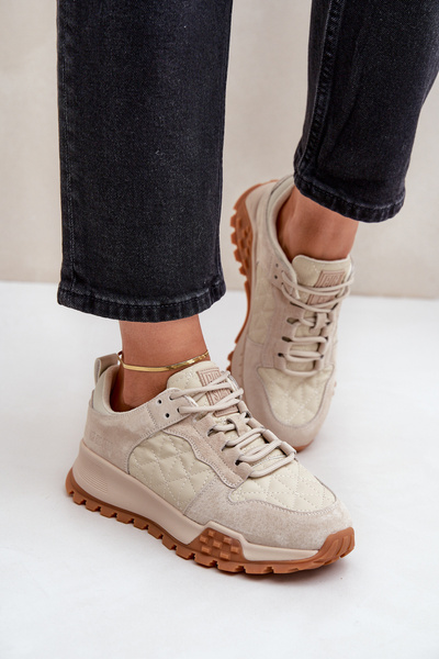 Жіночі шкіряні кросівки Big Star OO274A315 Hi-Poly System бежеві