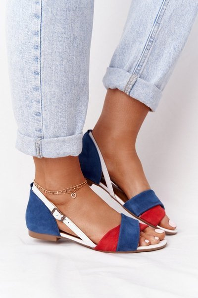 Шкіряні сандалі Maciejka 04614-17 темно-червоні