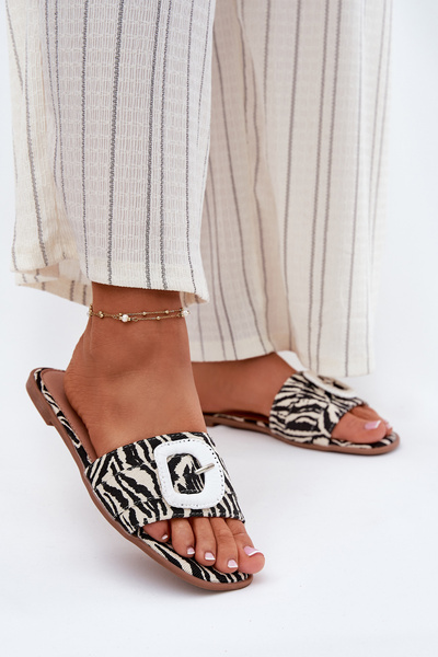 Плоскі Жіночі Сандалі З Декоративною Пряжкою Zebra Clariola