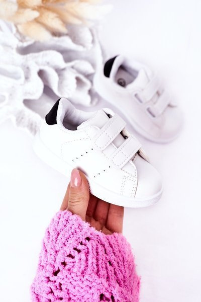 Дитячі кросівки на липучці біло-чорні Каліфорнія