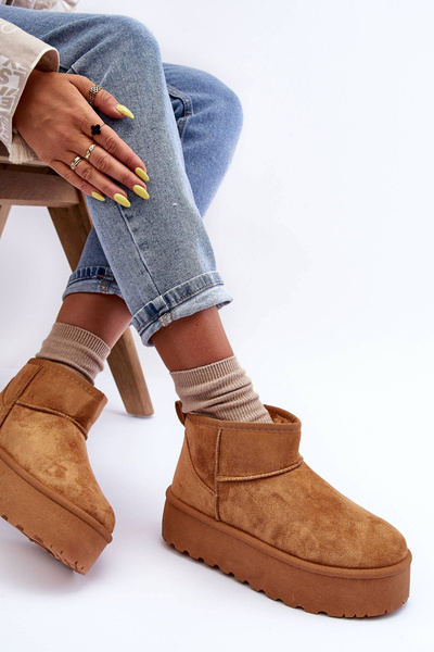 Коричневі замшеві зимові черевики Corcoran на платформі