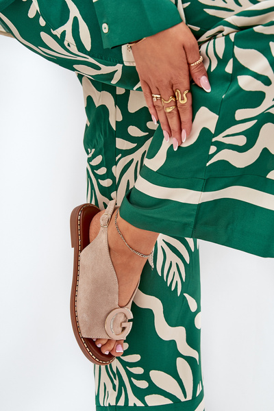 Плоскі Сандалі З Декором Бежеві Haliones