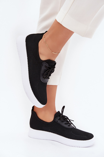 Тканинні Спортивні Черевики На Платформі Жіночі Чорні Калира