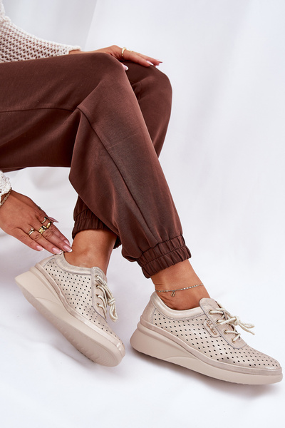 Жіночі Шкіряні Спортивні Кросівки Золоті Brumia