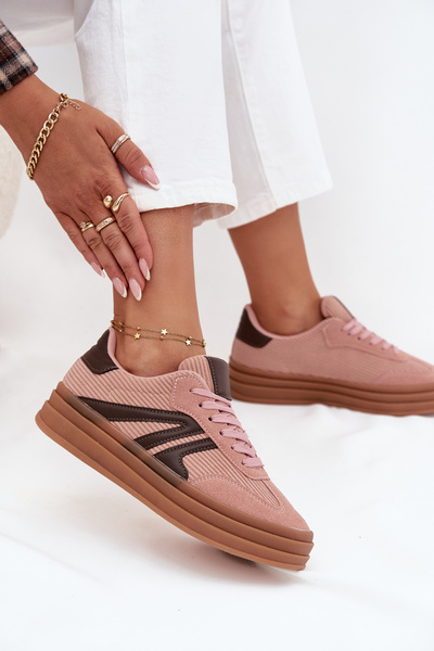 Жіночі кросівки з замші на платформі Рожевий Skye