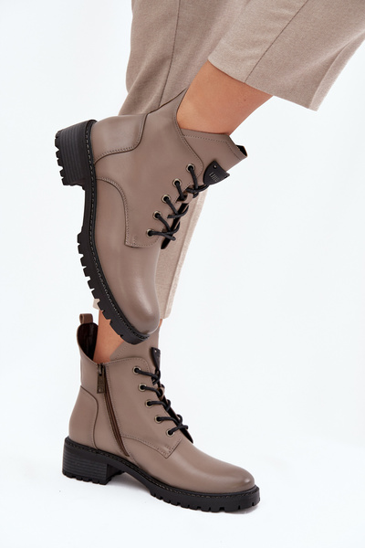 Ізольовані жіночі черевики на каблуці Vinceza 58609 сірі