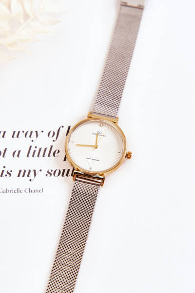 Жіночий водонепроникний годинник Giorgio & Dario з браслетом золото срібло