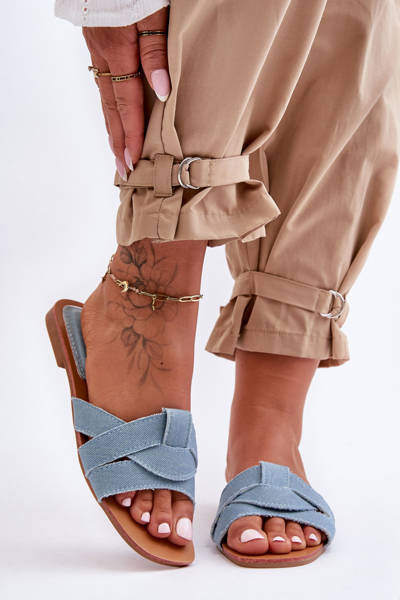 Жіночі тканинні тапочки Light Blue Aversa