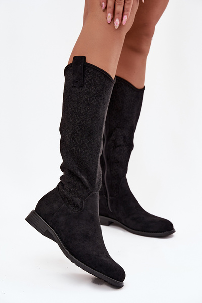 Жіночі Черевики Мереживо На Плоскому Каблуці S Bar ski HY52 534 Чорні