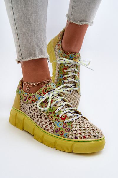 Жіночі шкіряні лофери Maciejka 05850-09 Лайм