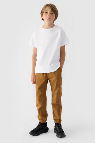 Повсякденні штани Jogger для хлопчиків однотонні 4F хакі 4FJWMM00TTROM0812-43S