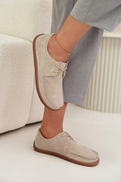 Жіночі босоніжки в стилі barefoot з натуральної замші Zazoo 327 світло-бежеві