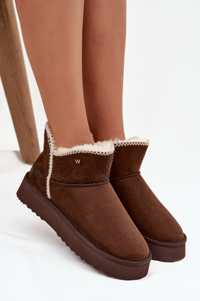 Жіночі снігові черевики на платформі Wrangler 20253093.IKU шоколадні