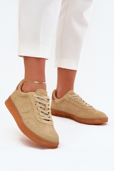 Жіночі Замшеві Кросівки Big Star RR274849 HI-POLY SYSTEM Бежеві