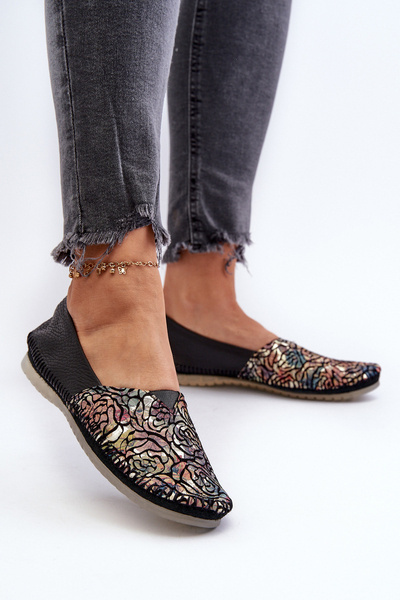 Жіночі шкіряні балетки Maciejka 1930B чорні