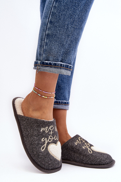 Жіночі класичні сліпони сірі Mabira на флісовій підкладці