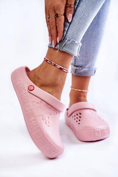 Жіночі світлі тапочки Big Star II275008 Рожеві