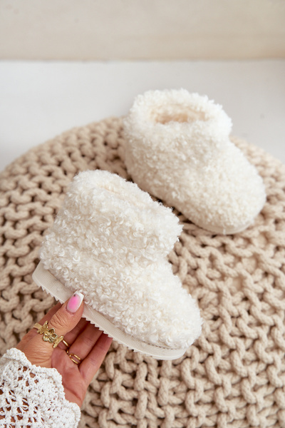 Дитячі снігові черевики з хутром Ягняти світло-бежевий Mevael