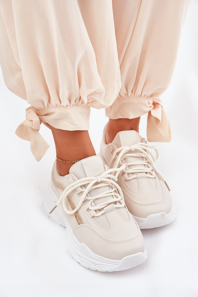 Кросівки Жіноче Спортивне Взуття На Грубі Підошві Бежеві Lerila