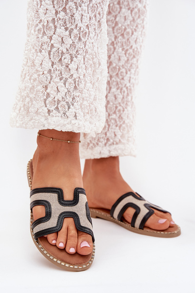 Жіночі Сандалі На Плоскому Каблуці Чорні Vereya