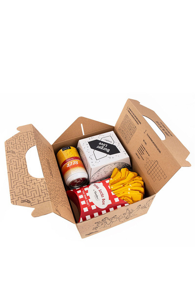 Rainbow Socks Meal Socks Box Бургер Фрі Пиво 5 пар