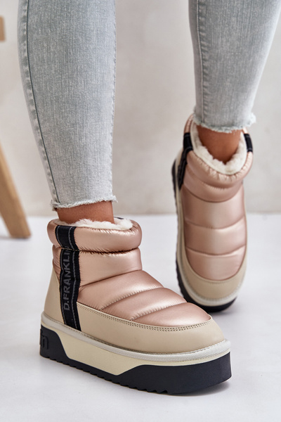 Снігові черевики на товстій підошві D.Franklin Бежеві DFSH371010